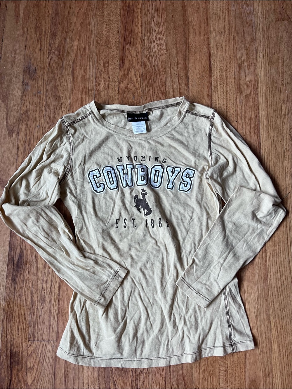 5th & Ocean Beige Crewneck Tee